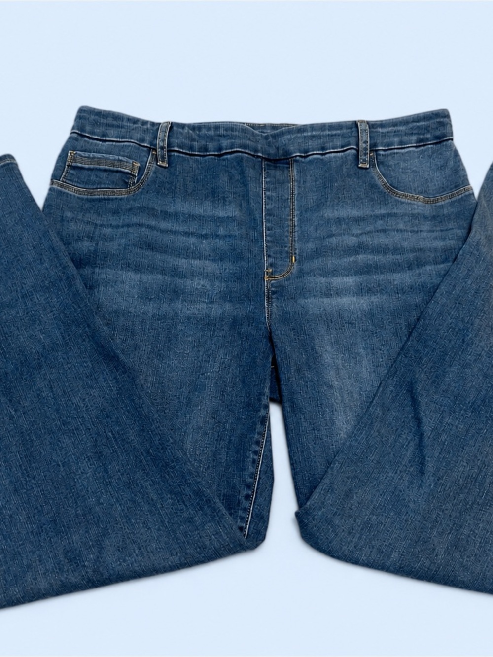 Time and Tru, Stretch, Straight Leg, Blue Denim Jeans